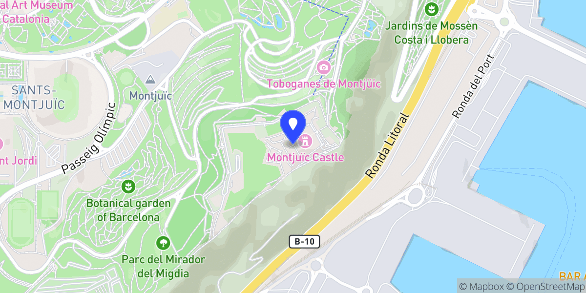 Mapa de Montjuïc